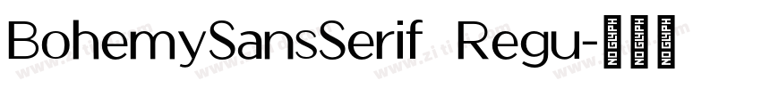 BohemySansSerif Regu字体转换